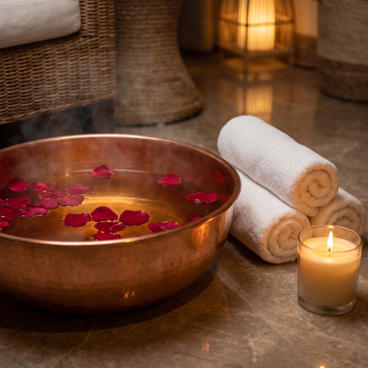 A relaxing treatment in progress