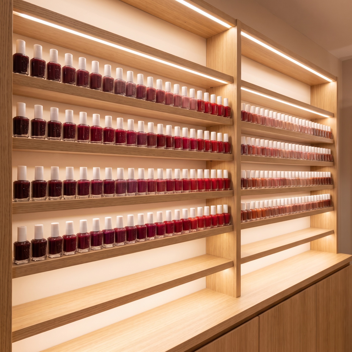A wall of colours to choose from